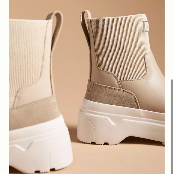 Anthropologie Hunter Flatform Chelsea Boots Sz 7 - Picture 4 of 13